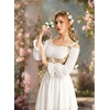image:imageScarlet Darkness Peasant Blouses for Women Chiffon Off Shoulder Fall TopsIvory White