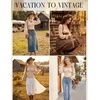 image:imageScarlet Darkness Peasant Blouses for Women Chiffon Off Shoulder Fall TopsOyster White