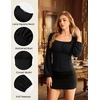 image:imageScarlet Darkness Peasant Blouses for Women Long Sleeve Renaissance ShirtsBlack