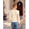 image:imageScarlet Darkness Peasant Blouses for Women Long Sleeve Renaissance ShirtsCream