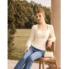 image:imageScarlet Darkness Peasant Blouses for Women Long Sleeve Renaissance ShirtsCream