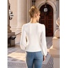 image:imageScarlet Darkness Peasant Blouses for Women Long Sleeve Renaissance ShirtsIvory White