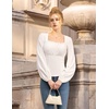 image:imageScarlet Darkness Peasant Blouses for Women Long Sleeve Renaissance ShirtsIvory White