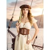 image:imageScarlet Darkness Renaissance Corset Belts for Women Pirate Goth Waist BeltWhite