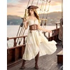 image:imageScarlet Darkness Renaissance Corset Belts for Women Pirate Goth Waist BeltWhite