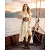 image:imageScarlet Darkness Renaissance Corset Belts for Women Pirate Goth Waist BeltWhite