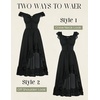 image:imageScarlet Darkness Renaissance Corset Dress Off Shoulder Chiffon SundressBlack
