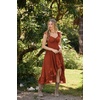 image:imageScarlet Darkness Renaissance Corset Dress Off Shoulder Chiffon SundressBrown Orange