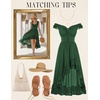 image:imageScarlet Darkness Renaissance Corset Dress Off Shoulder Chiffon SundressGreen