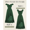 image:imageScarlet Darkness Renaissance Corset Dress Off Shoulder Chiffon SundressGreen