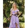 image:imageScarlet Darkness Renaissance Corset Dress Off Shoulder Chiffon SundressLight Purple