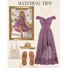 image:imageScarlet Darkness Renaissance Corset Dress Off Shoulder Chiffon SundressLilac Purple