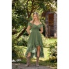 image:imageScarlet Darkness Renaissance Corset Dress Off Shoulder Chiffon SundressOlive Green