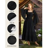 image:imageScarlet Darkness Renaissance Costume Women Bell Sleeve Medieval Dress MaxiBlack