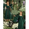 image:imageScarlet Darkness Renaissance Costume Women Bell Sleeve Medieval Dress MaxiGreen