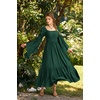 image:imageScarlet Darkness Renaissance Costume Women Bell Sleeve Medieval Dress MaxiGreen