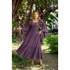 image:imageScarlet Darkness Renaissance Costume Women Bell Sleeve Medieval Dress MaxiViolet