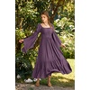 image:imageScarlet Darkness Renaissance Costume Women Bell Sleeve Medieval Dress MaxiViolet