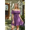 image:imageScarlet Darkness Renaissance Costume Women Corset Mini Fairy DressesGrape Purple
