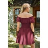 image:imageScarlet Darkness Renaissance Costume Women Corset Mini Fairy DressesWine Red