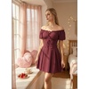 image:imageScarlet Darkness Renaissance Costume Women Corset Mini Fairy DressesWine Red