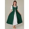 image:imageScarlet Darkness Renaissance Costume Women Halloween Medieval Pirate DressDark Green
