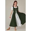 image:imageScarlet Darkness Renaissance Costume Women Halloween Medieval Pirate DressOlive Green