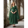 image:imageScarlet Darkness Renaissance Costume Women Maxi Witch Fairy Corset DressGreen