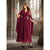 image:imageScarlet Darkness Renaissance Costume Women Maxi Witch Fairy Corset DressWine
