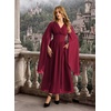 image:imageScarlet Darkness Renaissance Costume Women Maxi Witch Fairy Corset DressWine