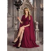 image:imageScarlet Darkness Renaissance Costume Women Maxi Witch Fairy Corset DressWine