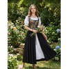 image:imageScarlet Darkness Renaissance Costume Women Medieval Fairy Corset DressGold Black