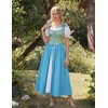 image:imageScarlet Darkness Renaissance Costume Women Medieval Fairy Corset DressLight Blue