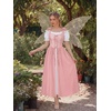 image:imageScarlet Darkness Renaissance Costume Women Medieval Fairy Corset DressLight Pink