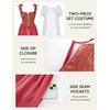 image:imageScarlet Darkness Renaissance Costume Women Medieval Fairy Corset DressWatermelon Red