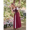 image:imageScarlet Darkness Renaissance Costume Women Medieval Fairy Corset DressWine Red