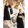 image:imageScarlet Darkness Renaissance Costume Women Medieval Witch Corset DressBlack
