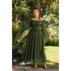 image:imageScarlet Darkness Renaissance Costume Women Off the Shoulder Fairy DressArmy Green