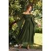 image:imageScarlet Darkness Renaissance Costume Women Off the Shoulder Fairy DressArmy Green