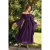 image:imageScarlet Darkness Renaissance Costume Women Off the Shoulder Fairy DressCrown Jewel Purple