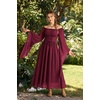 image:imageScarlet Darkness Renaissance Costume Women Off the Shoulder Fairy DressWine Red