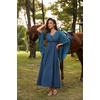 image:imageScarlet Darkness Renaissance Costume Women Pirate Medieval Maxi DressLake Blue