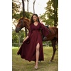 image:imageScarlet Darkness Renaissance Costume Women Pirate Medieval Maxi DressWine