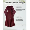 image:imageScarlet Darkness Renaissance Costume Women Pirate Medieval Maxi DressWine