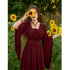 image:imageScarlet Darkness Renaissance Costume Women Pirate Medieval Maxi DressWine