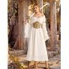 image:imageScarlet Darkness Renaissance Dress Women Peasant Medieval Pirate CostumeWhite
