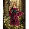 image:imageScarlet Darkness Renaissance Dress Women Peasant Medieval Pirate CostumeWine