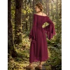 image:imageScarlet Darkness Renaissance Dress Women Peasant Medieval Pirate CostumeWine