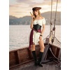 image:imageScarlet Darkness Renaissance Pirate Costume Women Off Shoulder Mini DressBeige