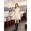 image:imageScarlet Darkness Renaissance Pirate Costume Women Off Shoulder Mini DressBeige